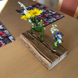 Tischdeko Vase Altholz