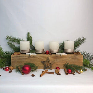 Wiederverwendbarer Adventskranz rustikal