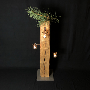 Rustikaler Kerzenständer